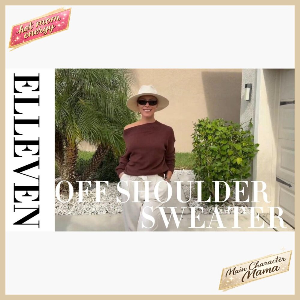 Off Shoulder Pullover Sweater Soft Cozy Long Slee… - image 7